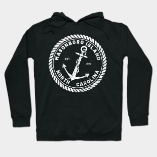 Vintage Anchor and Rope for Traveling to Masonboro Island, North Carolina Hoodie